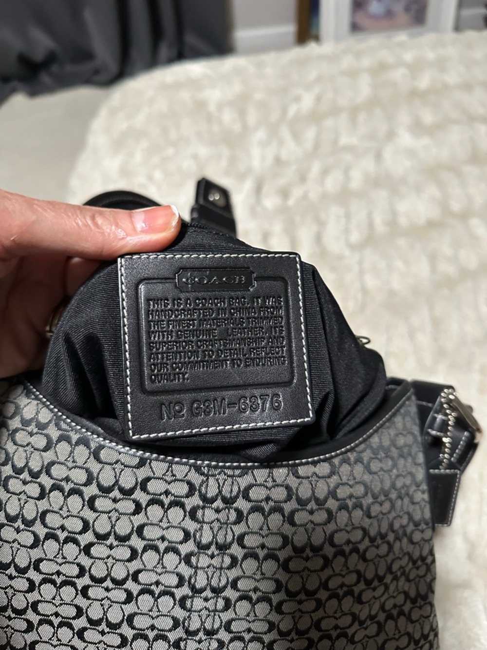 Coach Black and grey Signature Canvas Buckle Shoulder Bag - Picture 5 of 5